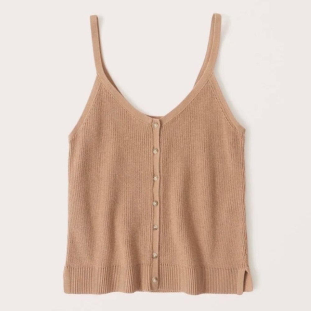 Abercrombie knit button up sweater tank top